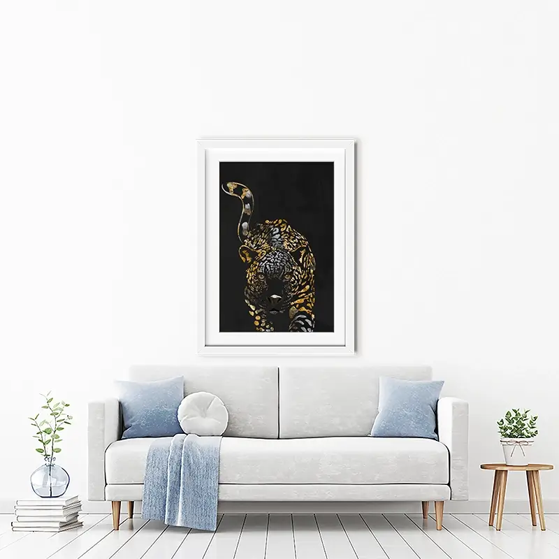 Black Jaguar Framed Art Print