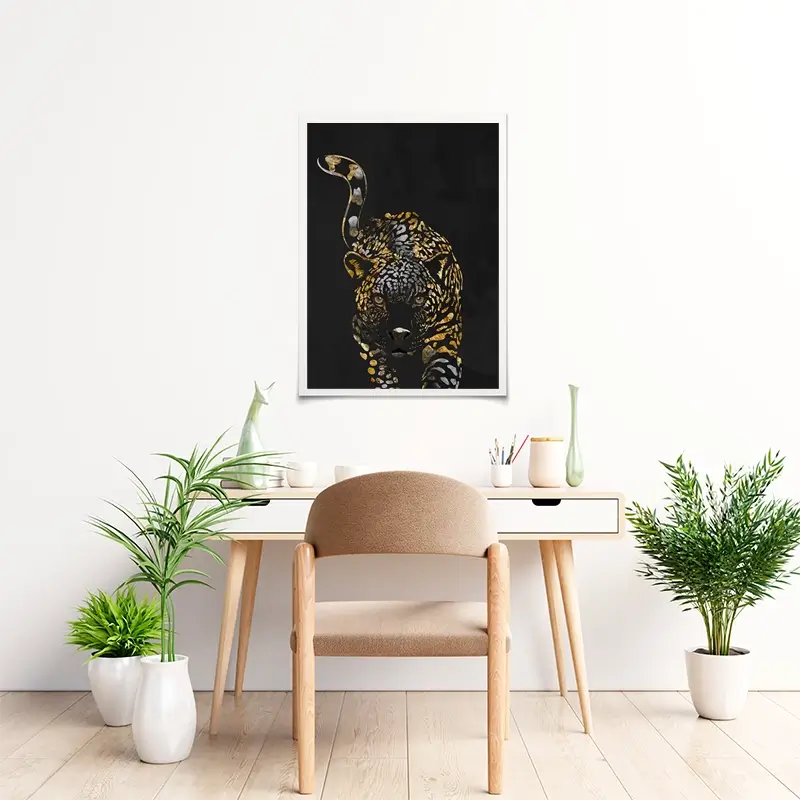 Black Jaguar Art Print