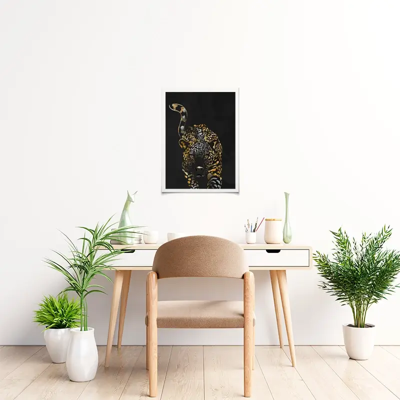 Black Jaguar Art Print