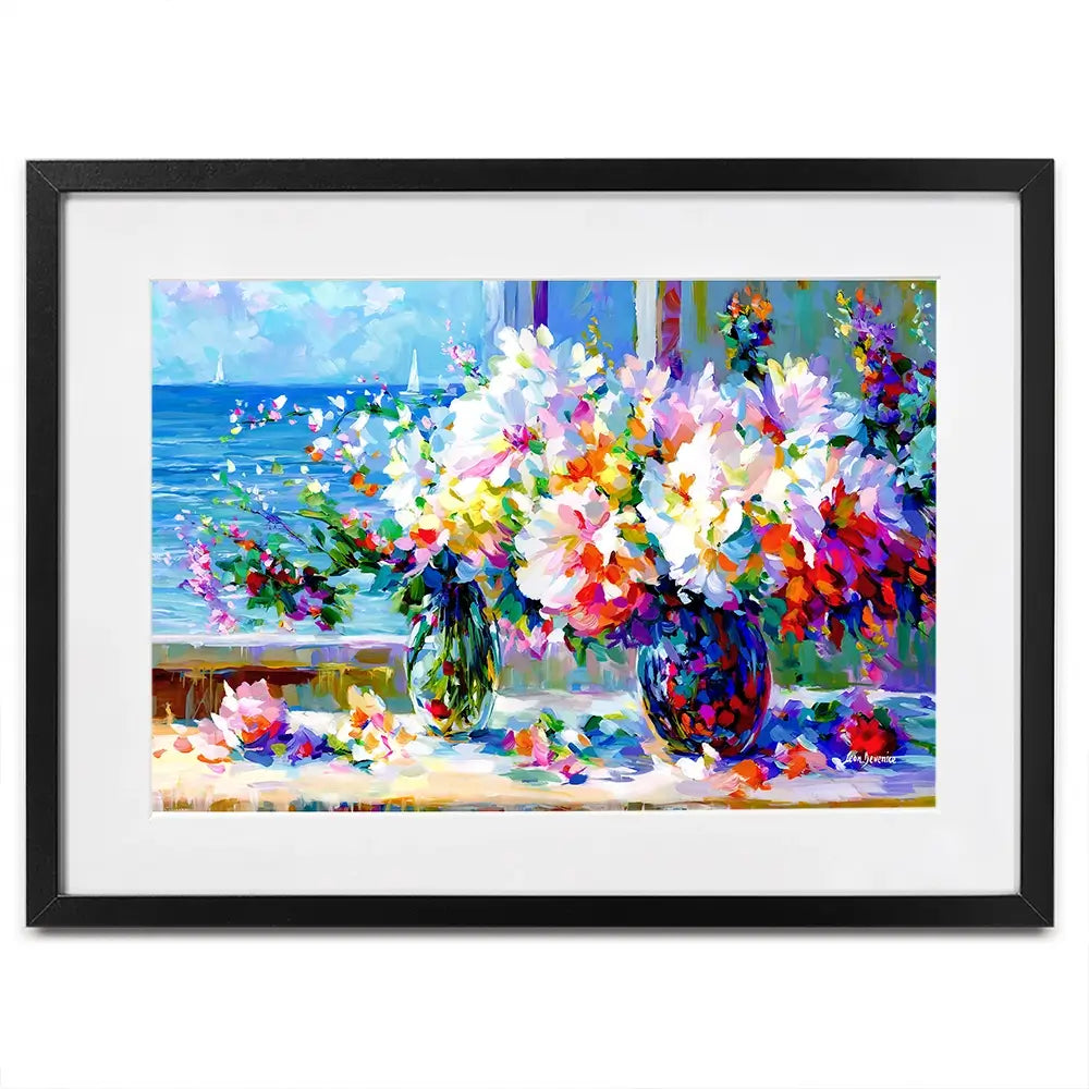 Blossoms By The Sea Framed Art Print