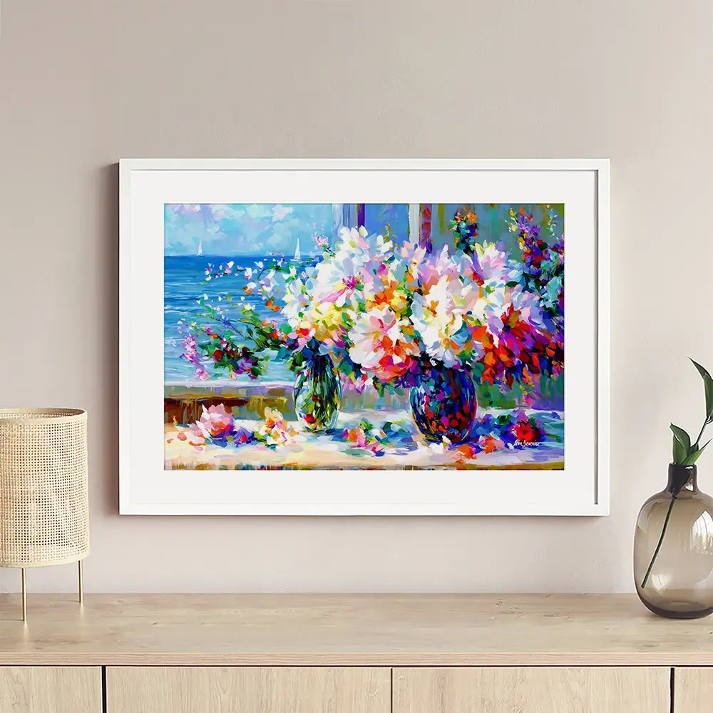 Blossoms By The Sea Framed Art Print