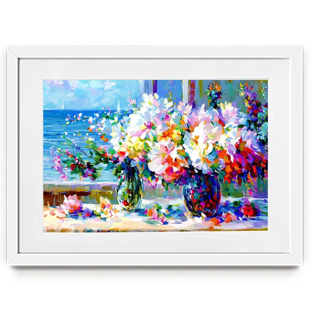 Blossoms By The Sea Framed Art Print