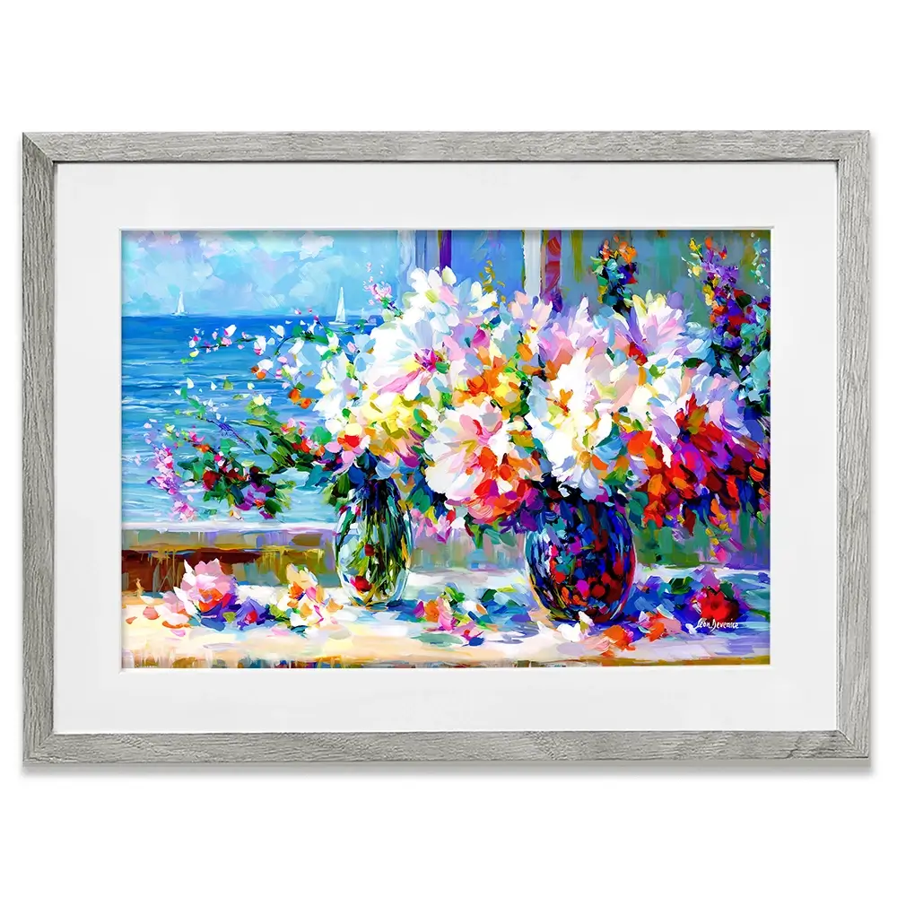 Blossoms By The Sea Framed Art Print