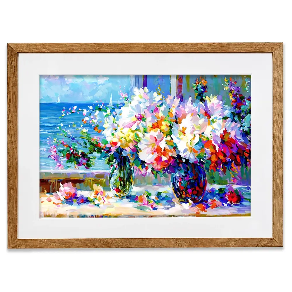 Blossoms By The Sea Framed Art Print