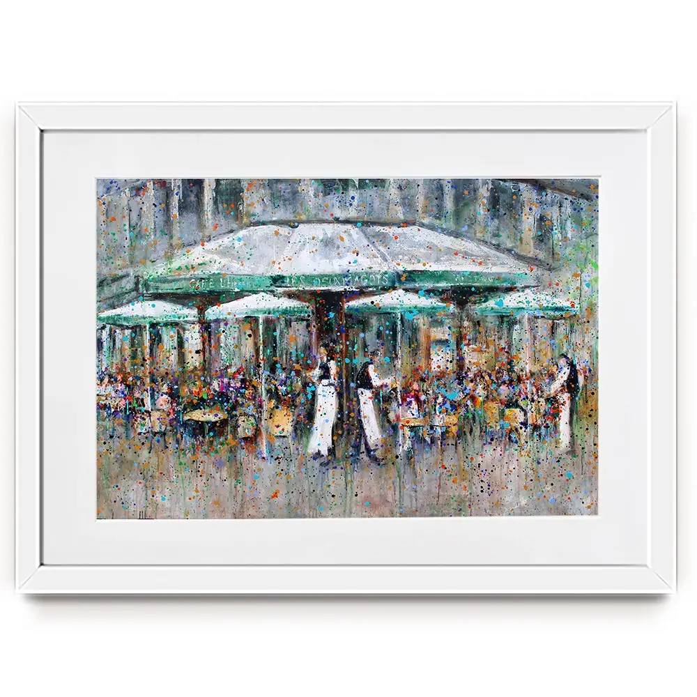 Les Deux Margots Framed Art Print