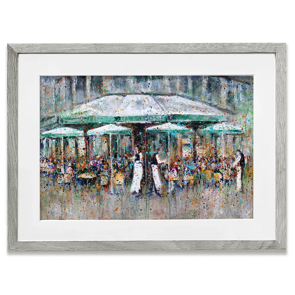 Les Deux Margots Framed Art Print