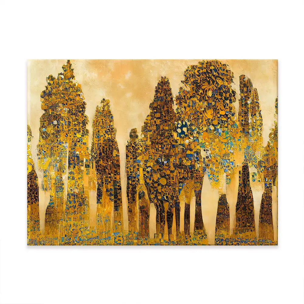 Klimt Style Trees Canvas Print