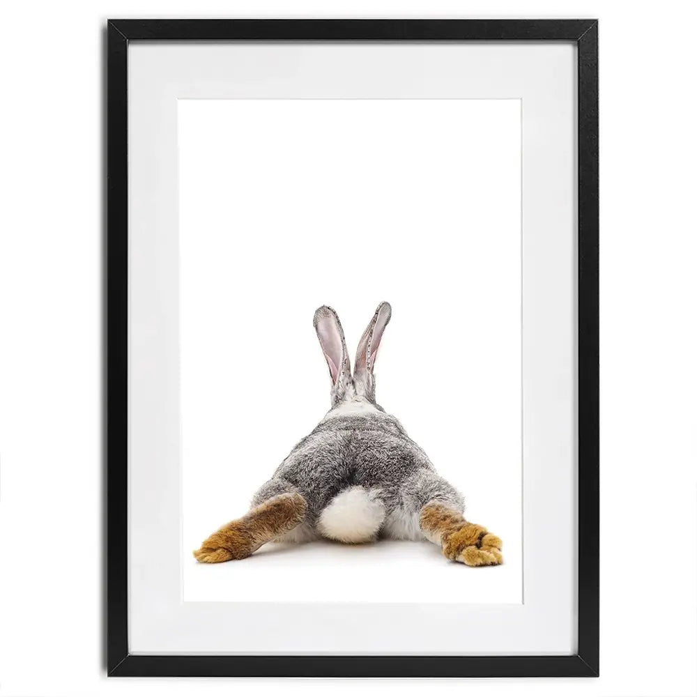 Bunny Rabbit Tail Framed Art Print