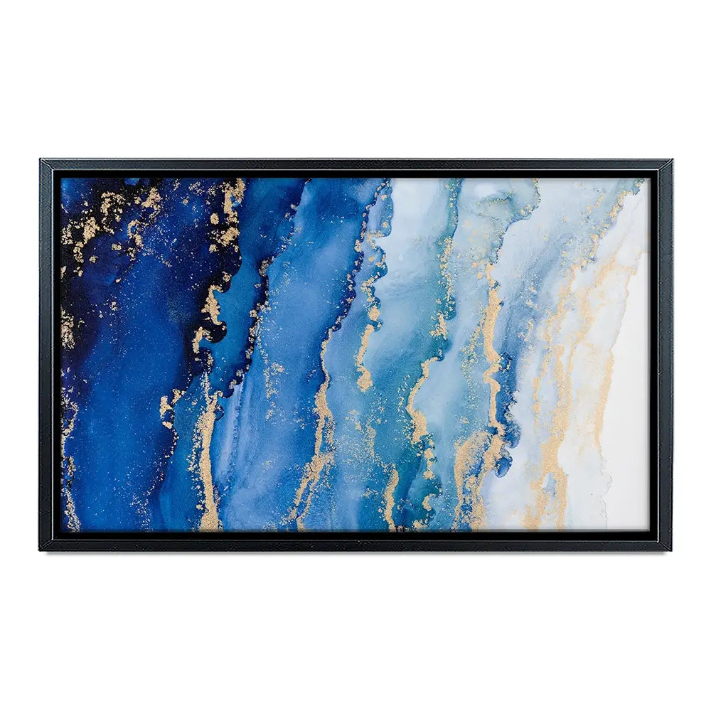 Blue Ombre Marble Canvas Print