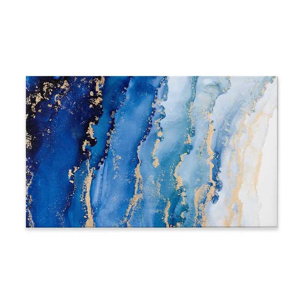 Blue Ombre Marble Canvas Print