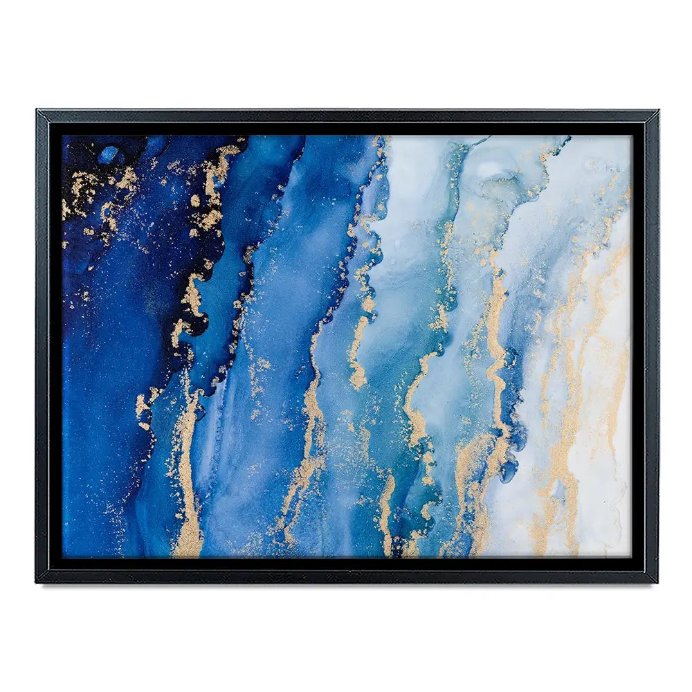 Blue Ombre Marble Canvas Print