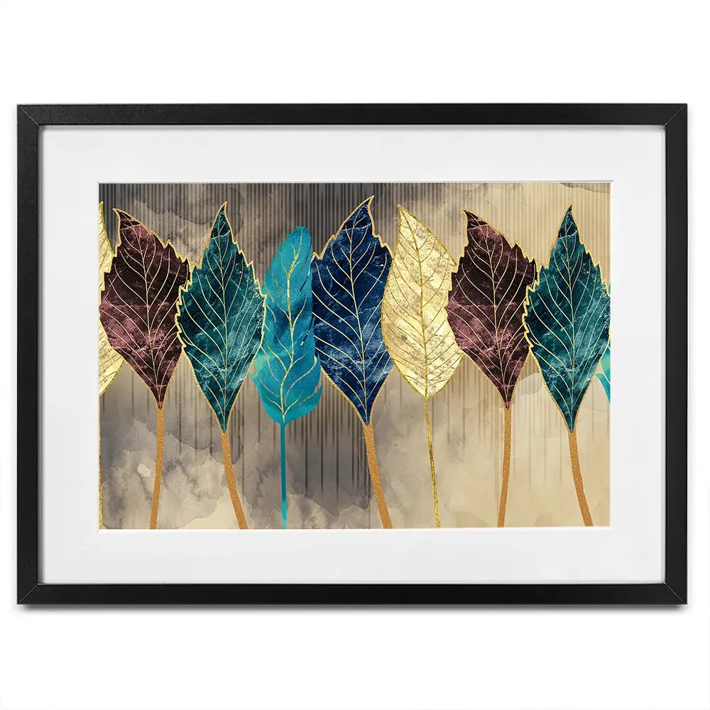 Standing Leaves Framed Art Print