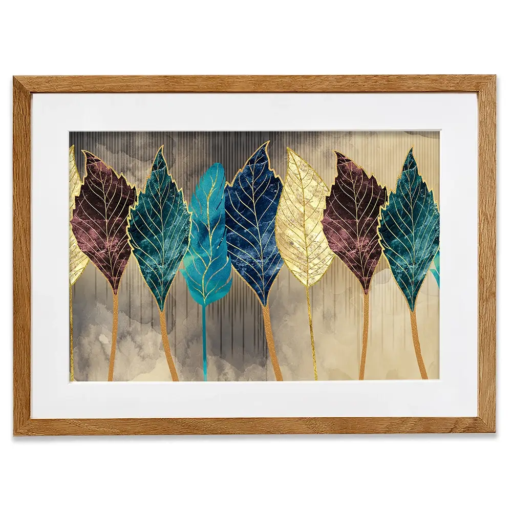 Standing Leaves Framed Art Print