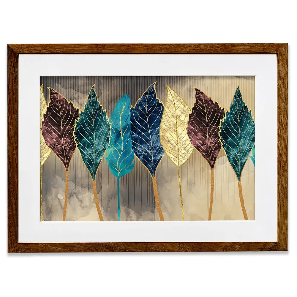 Standing Leaves Framed Art Print