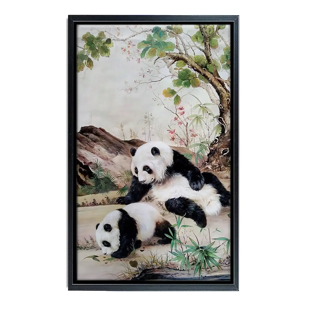 Two Pandas Canvas Print