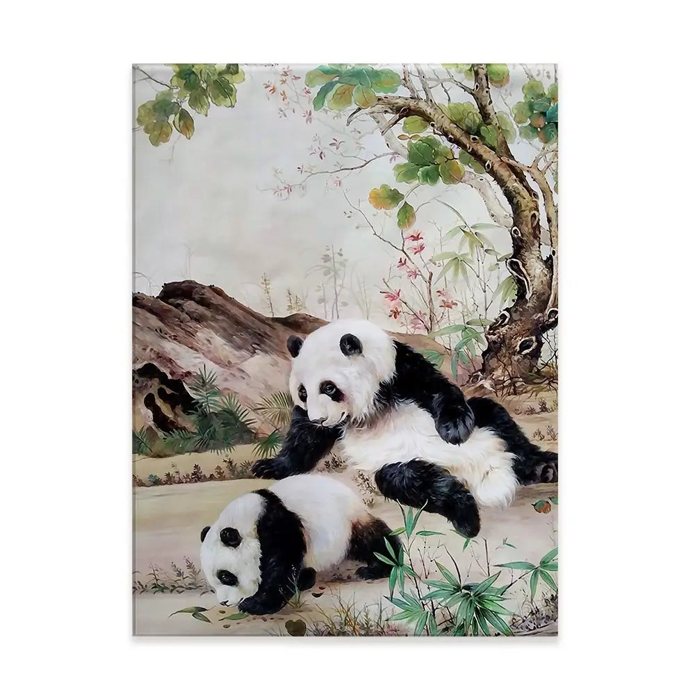 Two Pandas Canvas Print