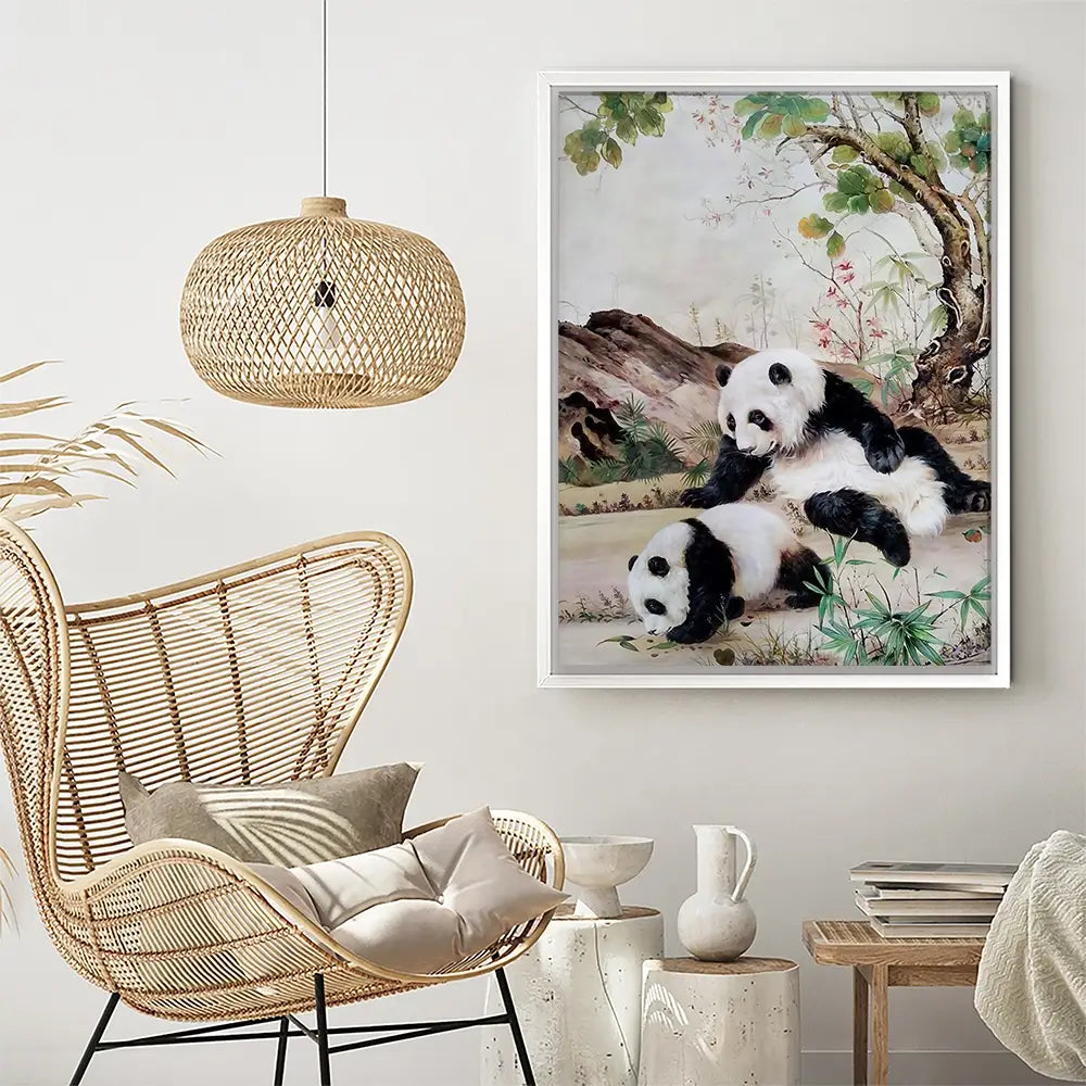 Two Pandas Canvas Print