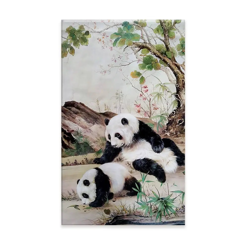 Two Pandas Canvas Print