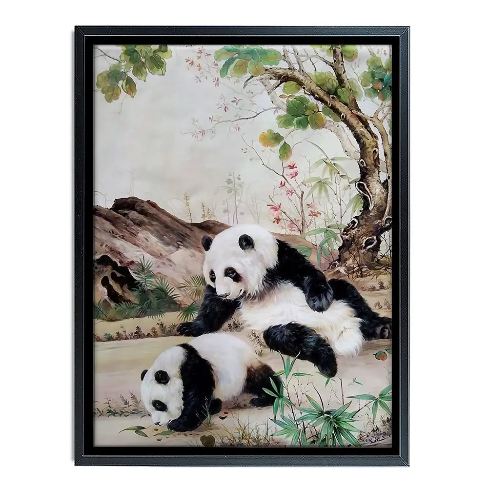 Two Pandas Canvas Print