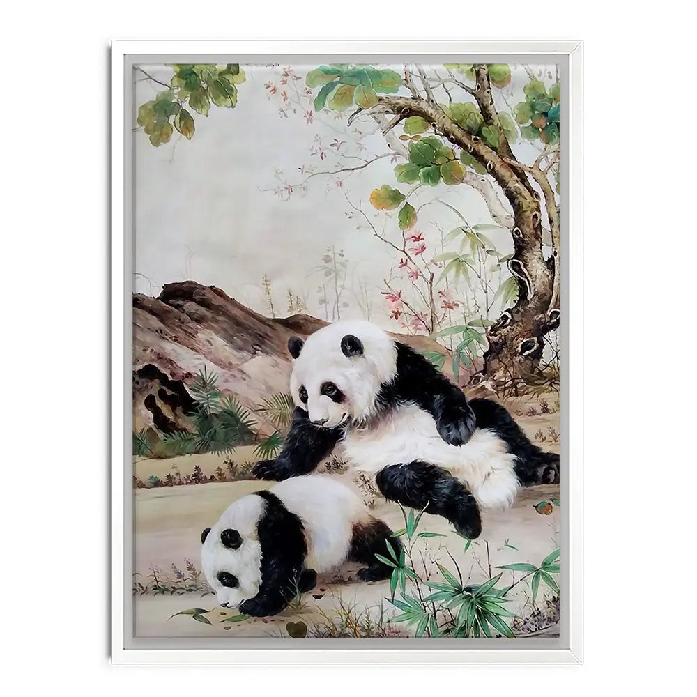 Two Pandas Canvas Print