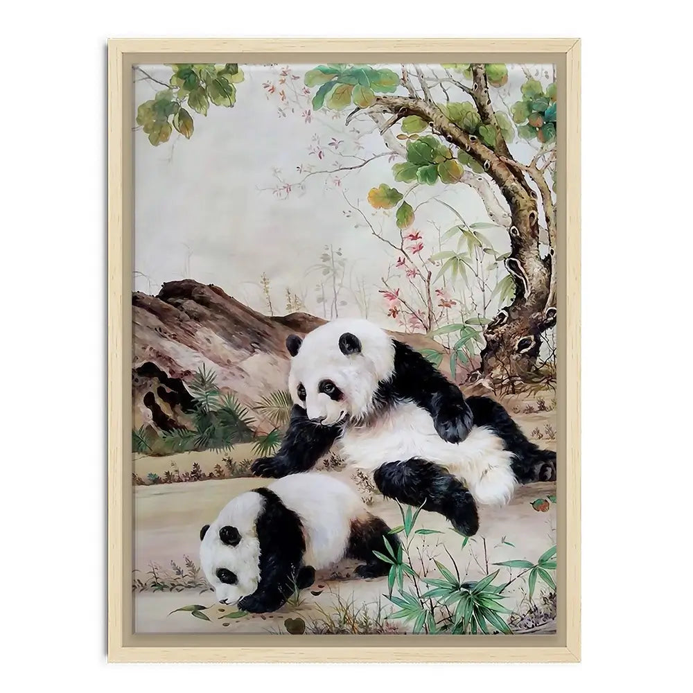 Two Pandas Canvas Print