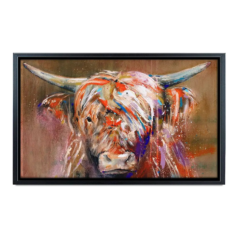 Friendly Highland Cow Canvas Print