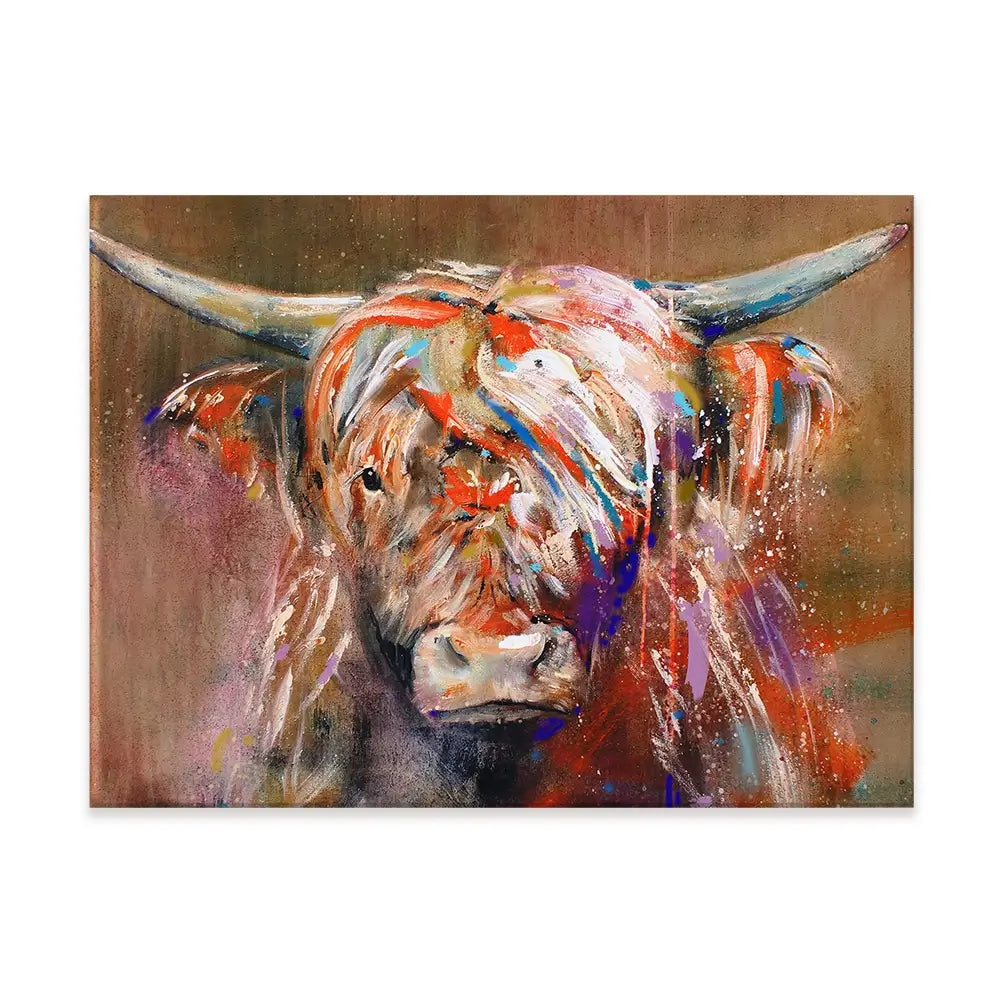 Friendly Highland Cow Canvas Print