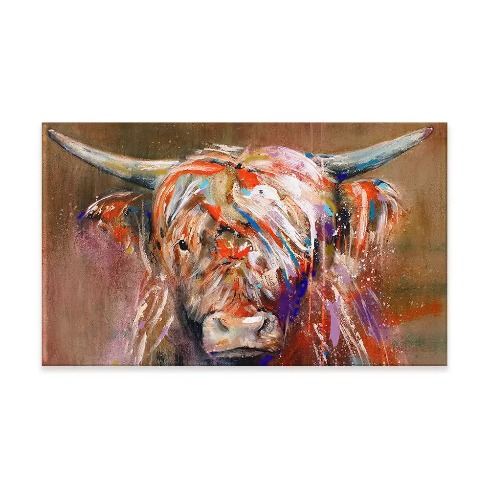 Friendly Highland Cow Canvas Print