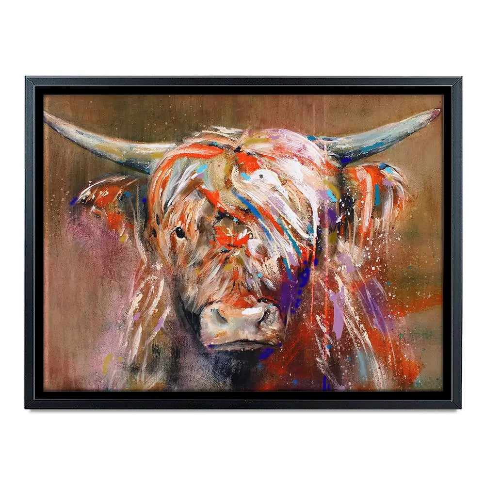 Friendly Highland Cow Canvas Print