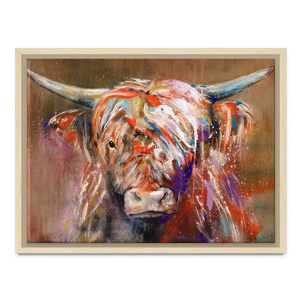 Friendly Highland Cow Canvas Print