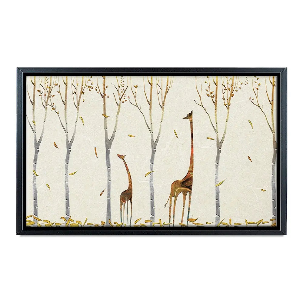 Autumn Giraffes Canvas Print