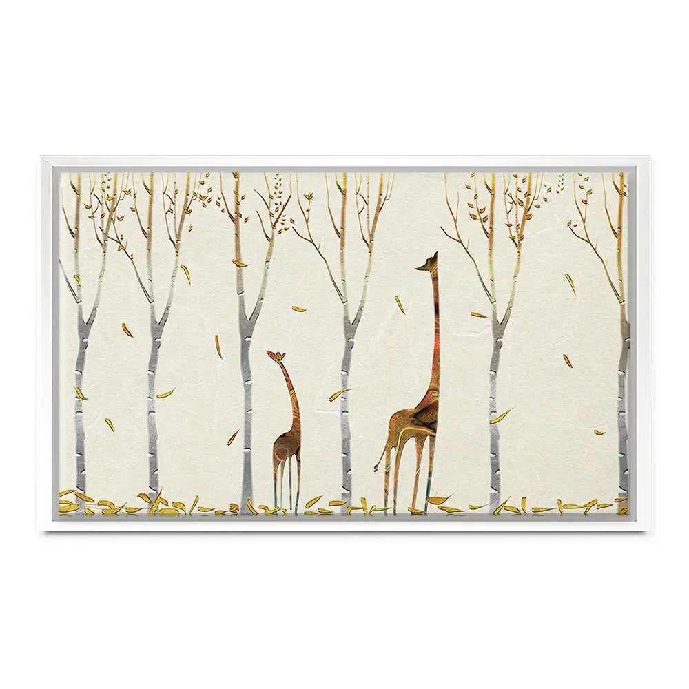 Autumn Giraffes Canvas Print