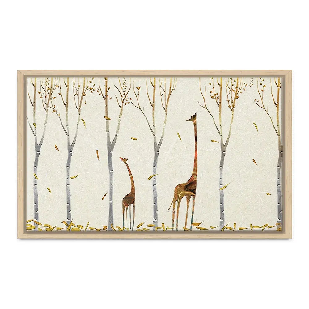 Autumn Giraffes Canvas Print