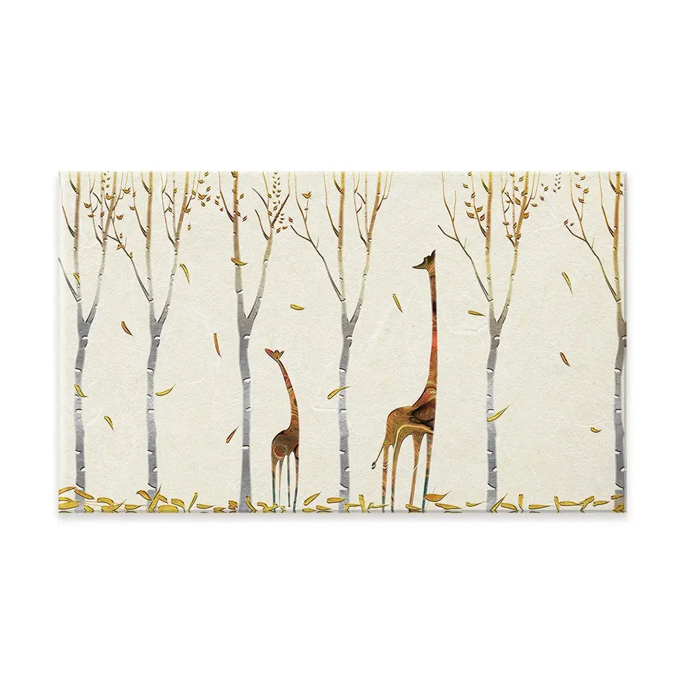 Autumn Giraffes Canvas Print