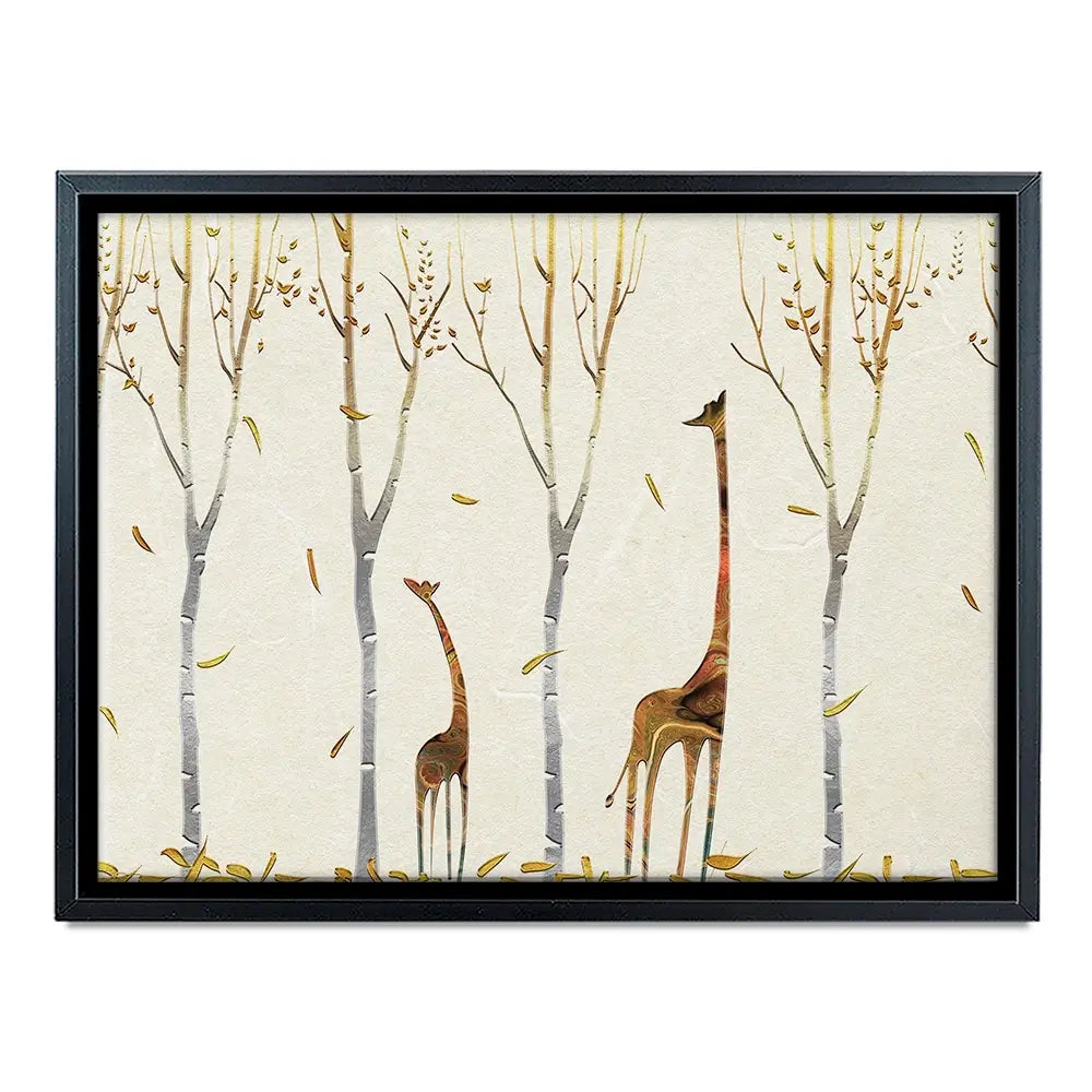 Autumn Giraffes Canvas Print