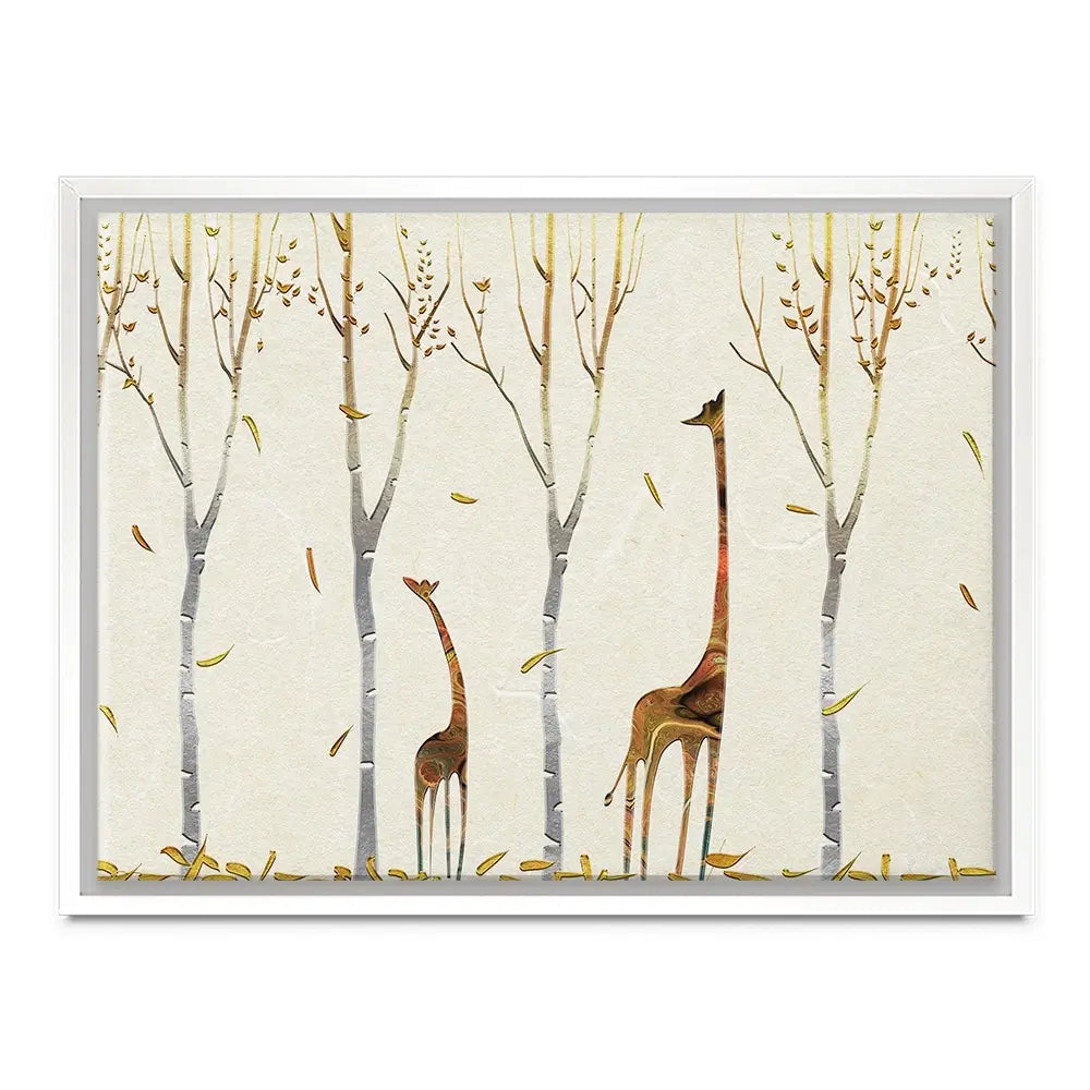 Autumn Giraffes Canvas Print