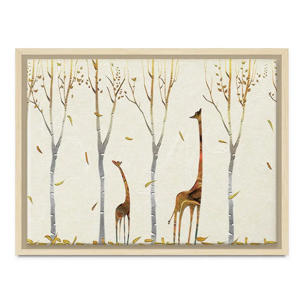 Autumn Giraffes Canvas Print