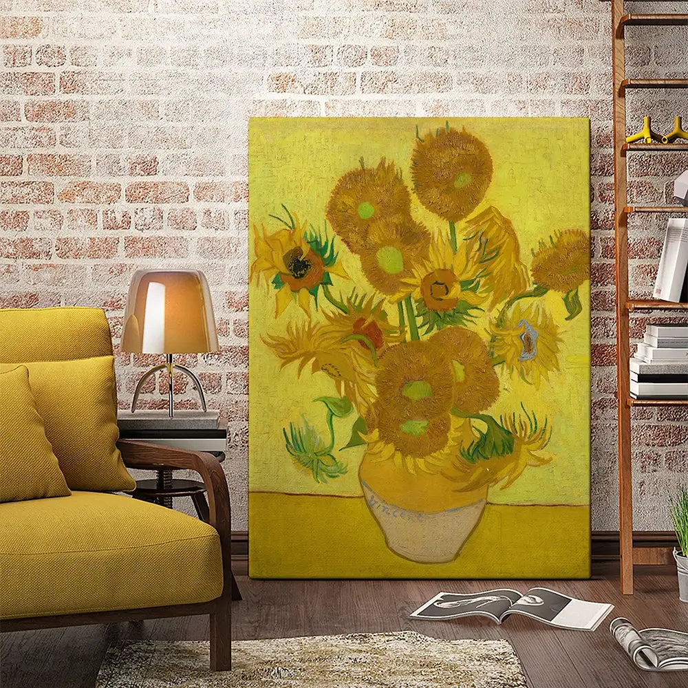 Vase Of Sunflowers Canvas Print