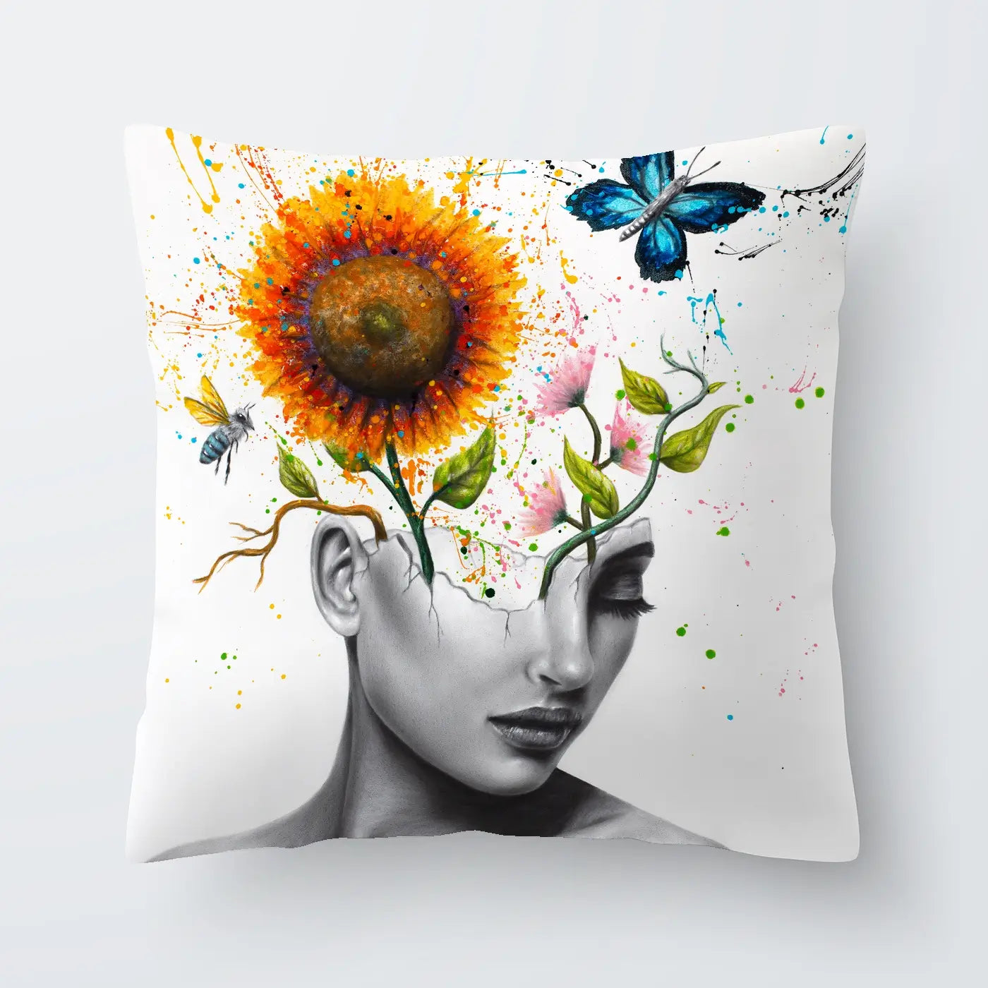 Wild Garden Girl Cushion