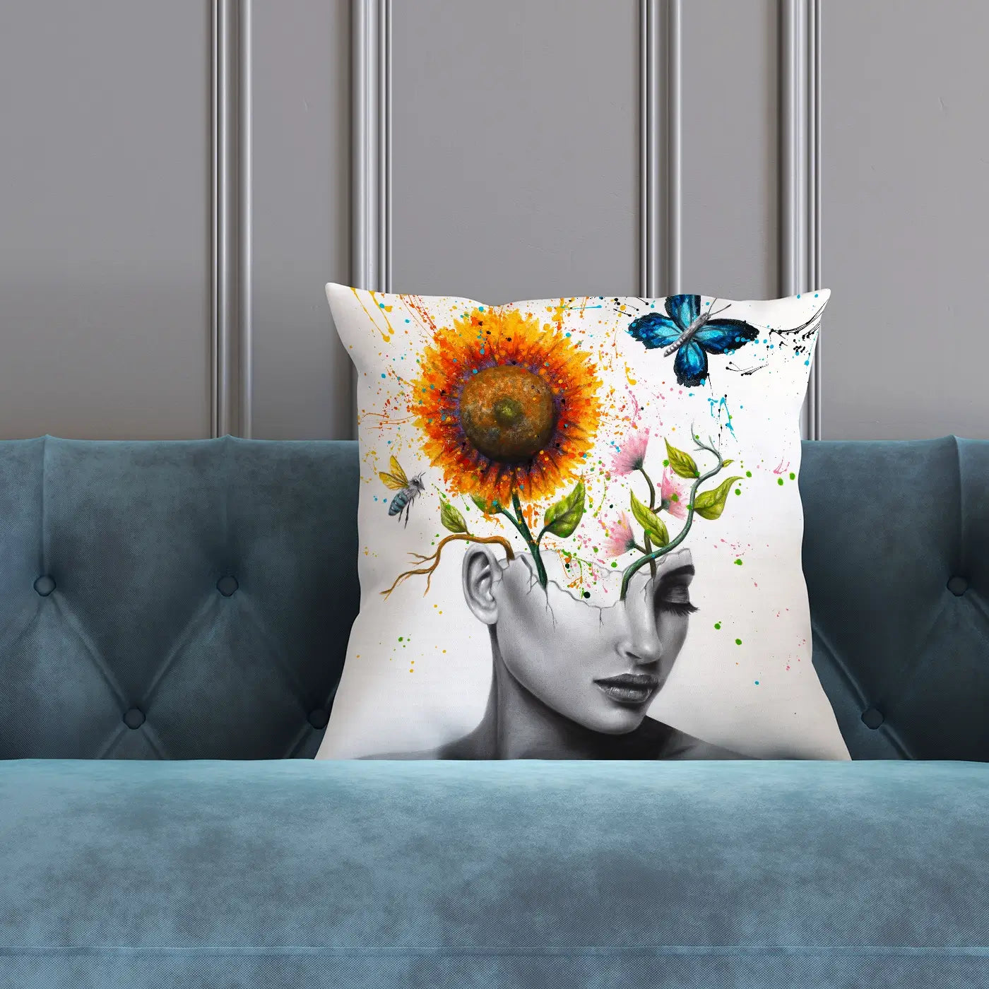 Wild Garden Girl Cushion