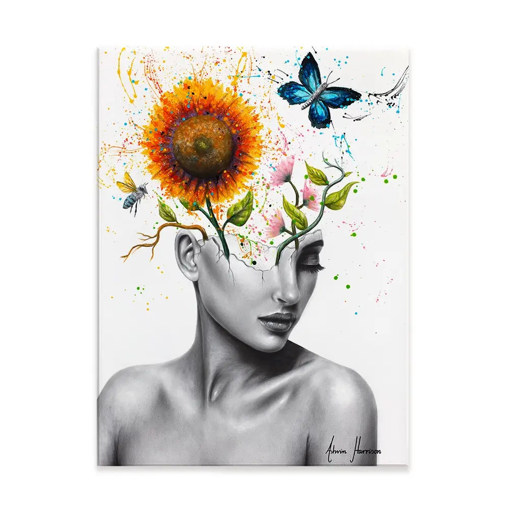 Wild Garden Girl Canvas Print