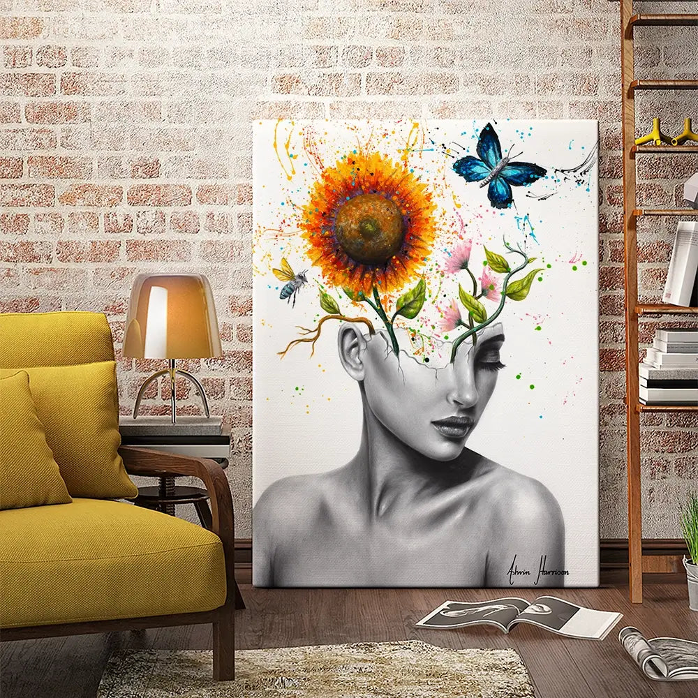 Wild Garden Girl Canvas Print