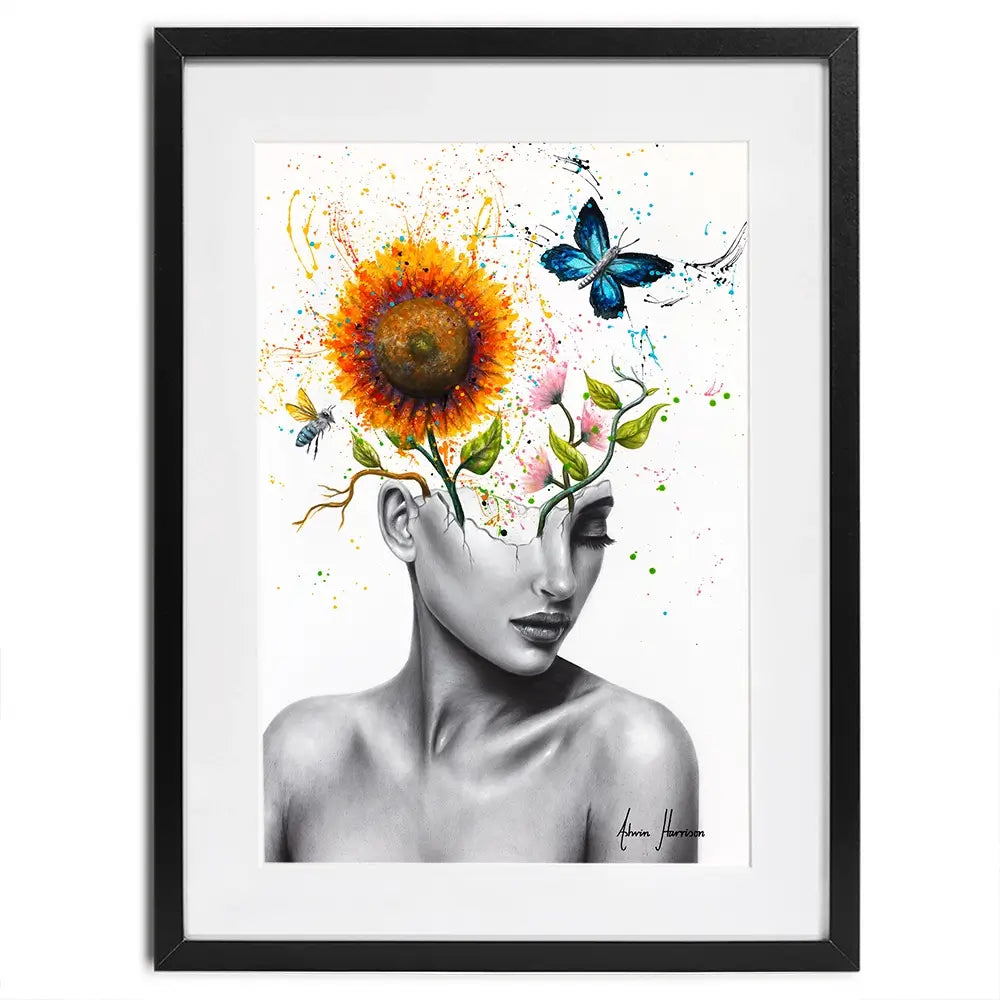 Wild Garden Girl Framed Art Print