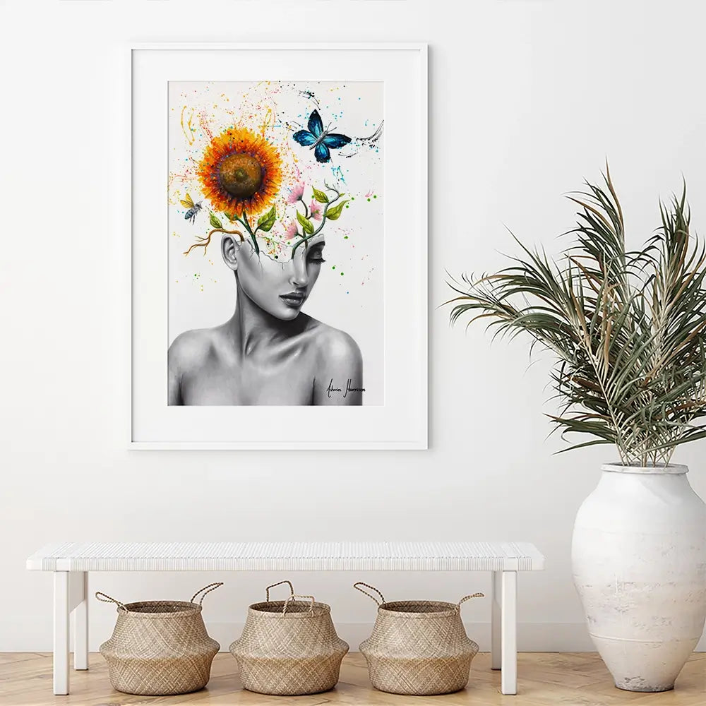 Wild Garden Girl Framed Art Print