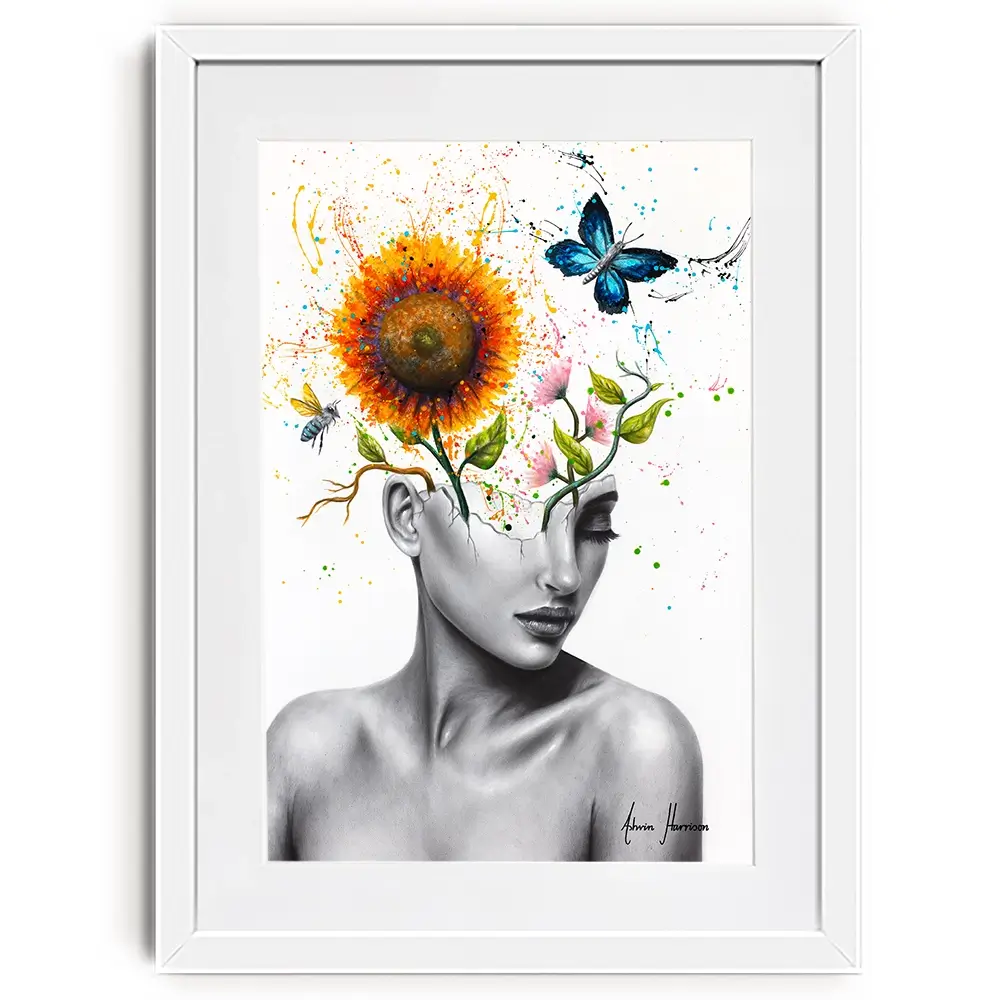 Wild Garden Girl Framed Art Print