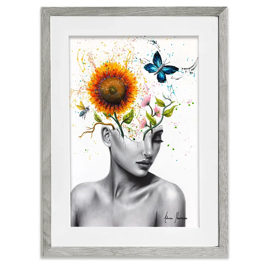 Wild Garden Girl Framed Art Print