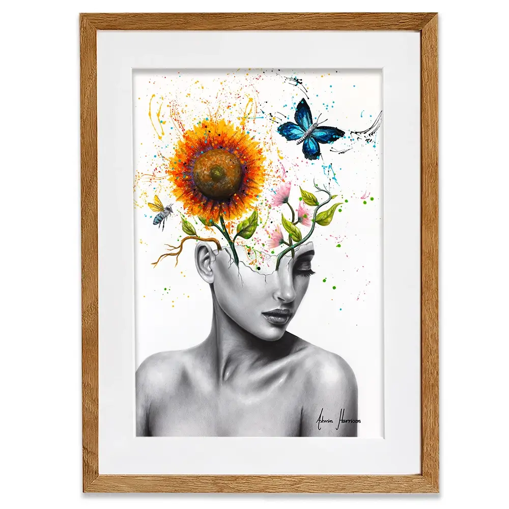 Wild Garden Girl Framed Art Print