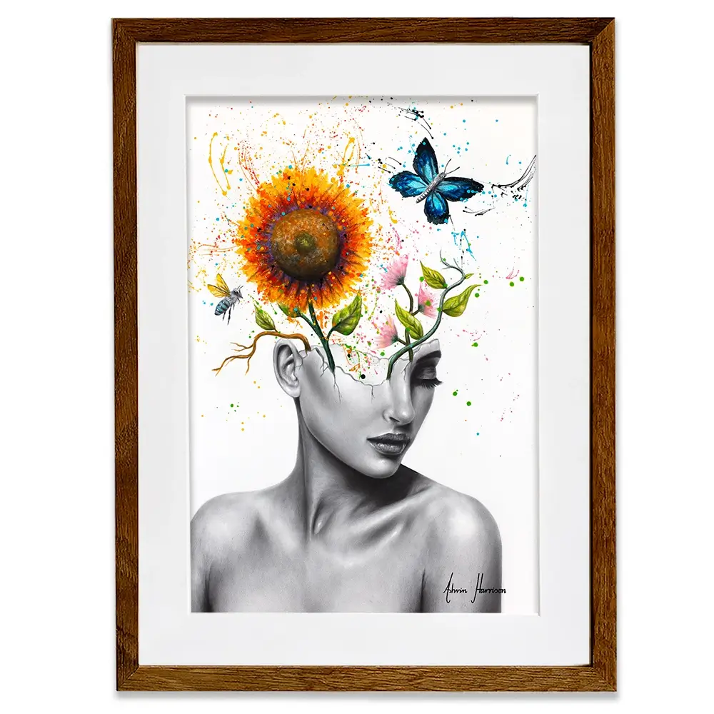 Wild Garden Girl Framed Art Print