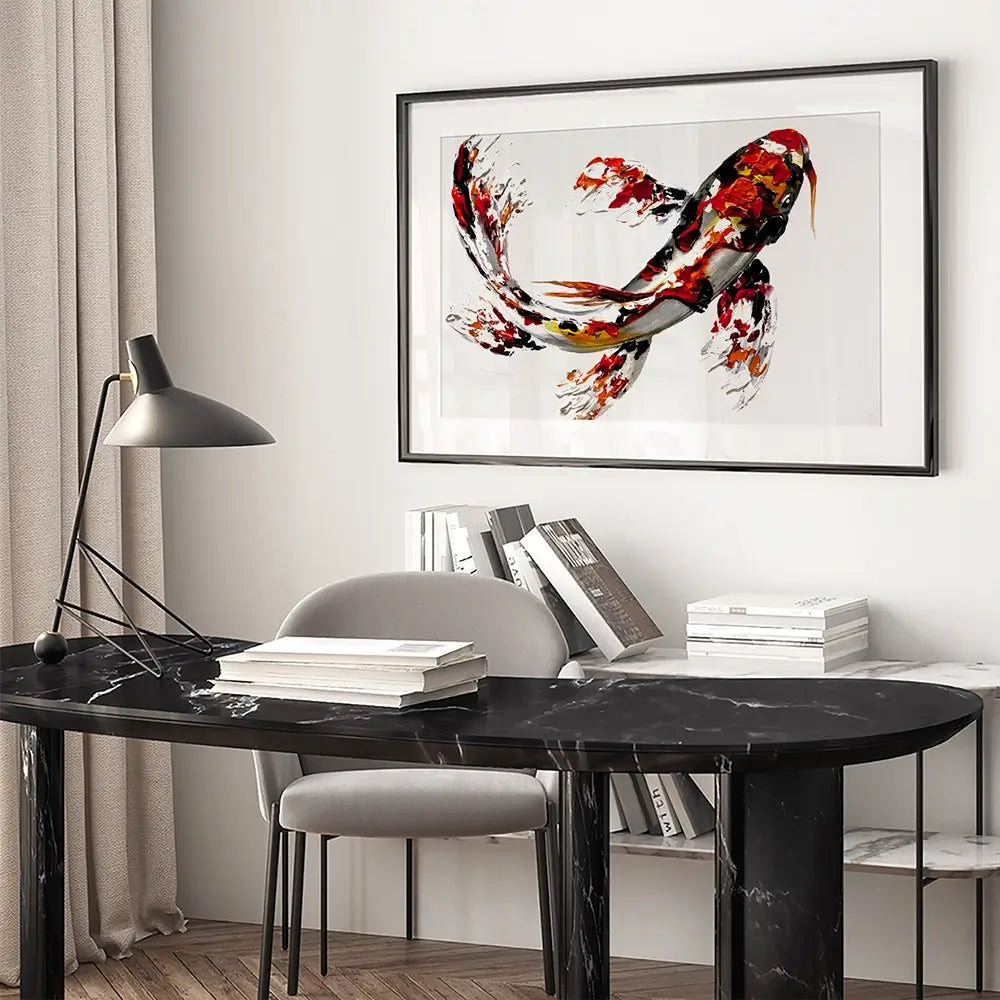 Koi Fish Framed Art Print