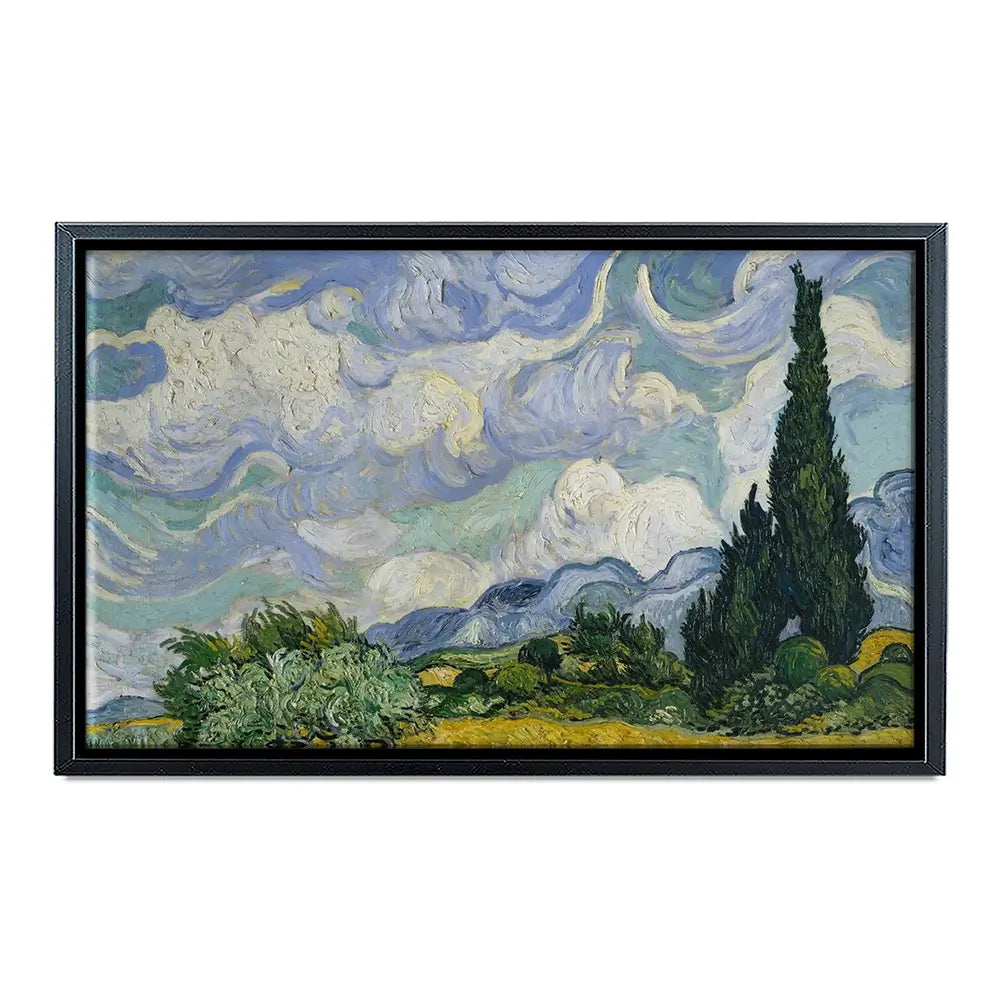 Wheat Field With Cypresses Canvas Print